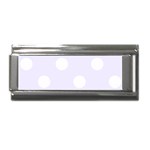 Polka Dots - White on Pastel Violet Superlink Italian Charm (9mm)