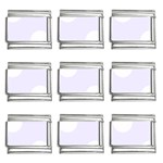 Polka Dots - White on Pastel Violet 9mm Italian Charm (9 pack)