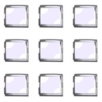 Polka Dots - White on Pastel Violet Mega Link Italian Charm (9 pack)
