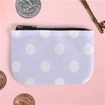 Polka Dots - White on Pastel Violet Mini Coin Purse