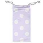 Polka Dots - White on Pastel Violet Jewelry Bag
