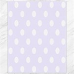 Polka Dots - White on Pastel Violet Canvas 11  x 14 