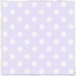 Polka Dots - White on Pastel Violet Canvas 12  x 12 