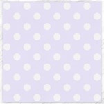 Polka Dots - White on Pastel Violet Canvas 20  x 20 