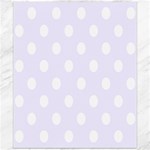 Polka Dots - White on Pastel Violet Canvas 20  x 24 