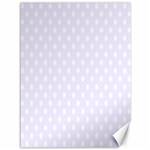 Polka Dots - White on Pastel Violet Canvas 36  x 48 