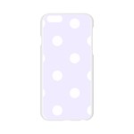 Polka Dots - White on Pastel Violet Apple iPhone 6/6S Silicone Case (Transparent)