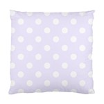 Polka Dots - White on Pastel Violet Standard Cushion Case (Two Sides)
