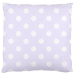 Polka Dots - White on Pastel Violet Large Cushion Case (One Side)