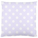 Polka Dots - White on Pastel Violet Standard Flano Cushion Case (One Side)