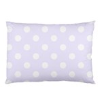 Polka Dots - White on Pastel Violet Pillow Case (One Side)