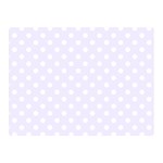 Polka Dots - White on Pastel Violet Double Sided Flano Blanket (Mini)