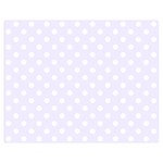 Polka Dots - White on Pastel Violet Double Sided Flano Blanket (Medium)