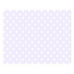 Polka Dots - White on Pastel Violet Double Sided Flano Blanket (Large)