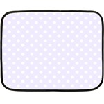 Polka Dots - White on Pastel Violet Fleece Blanket (Mini)