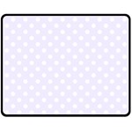 Polka Dots - White on Pastel Violet Fleece Blanket (Medium) (One Side)