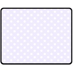 Polka Dots - White on Pastel Violet Double Sided Fleece Blanket (Medium) (Two Sides)
