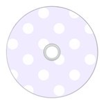 Polka Dots - White on Pastel Violet CD Wall Clock