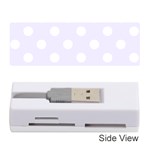 Polka Dots - White on Pastel Violet Memory Card Reader (Stick)