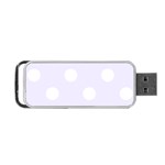 Polka Dots - White on Pastel Violet Portable USB Flash (Two Sides)