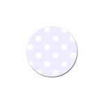 Polka Dots - White on Pastel Violet Golf Ball Marker (10 pack)