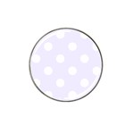 Polka Dots - White on Pastel Violet Hat Clip Ball Marker