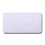 Polka Dots - White on Pastel Violet Medium Bar Mat