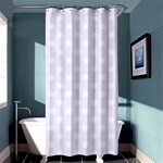 Polka Dots - White on Pastel Violet Shower Curtain 36  x 72  (Stall)