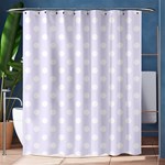 Polka Dots - White on Pastel Violet Shower Curtain 60  x 72  (Medium)