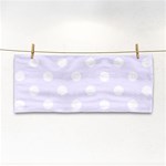 Polka Dots - White on Pastel Violet Hand Towel