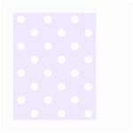 Polka Dots - White on Pastel Violet Small Garden Flag (Two Sides)