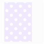 Polka Dots - White on Pastel Violet Large Garden Flag (Two Sides)