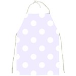 Polka Dots - White on Pastel Violet Full Print Apron