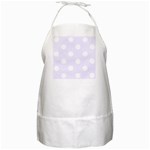 Polka Dots - White on Pastel Violet BBQ Apron