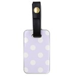 Polka Dots - White on Pastel Violet Luggage Tag (One Side)