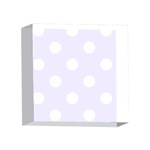 Polka Dots - White on Pastel Violet 4 x 4  Acrylic Photo Block