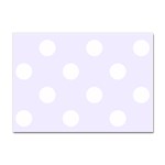 Polka Dots - White on Pastel Violet Sticker A4 (10 pack)