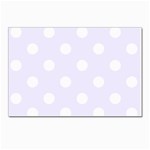 Polka Dots - White on Pastel Violet Postcards 5  x 7  (Pkg of 10)