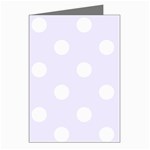 Polka Dots - White on Pastel Violet Greeting Cards (Pkg of 8)