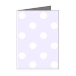 Polka Dots - White on Pastel Violet Mini Greeting Card