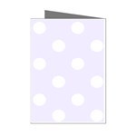 Polka Dots - White on Pastel Violet Mini Greeting Cards (Pkg of 8)