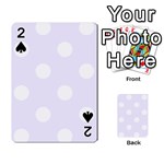 Polka Dots - White on Pastel Violet Playing Cards 54 Designs