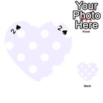 Polka Dots - White on Pastel Violet Playing Cards 54 (Heart)