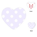 Polka Dots - White on Pastel Violet Playing Cards (Heart)