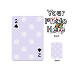 Polka Dots - White on Pastel Violet Playing Cards 54 (Mini)
