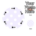 Polka Dots - White on Pastel Violet Playing Cards 54 (Round)
