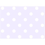 Polka Dots - White on Pastel Violet Birthday Cake 3D Greeting Card (7x5)