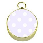 Polka Dots - White on Pastel Violet Gold Compass