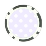 Polka Dots - White on Pastel Violet Poker Chip Card Guard (10 pack)