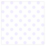 Polka Dots - Pastel Violet on White Large Satin Scarf (Square)